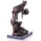 bronzov socha na mramorovom podstavci Leopardy 56 - pohlad 4 - www.glancshop.sk