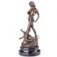 bronzov socha ena s leopardom 68 - pohlad 2 - www.glancshop.sk