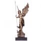 bronzov socha na mramorovom podstavci archanjel Uriel 66 - pohlad 1 - www.glancshop.sk