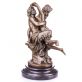 bronzov� socha na mramorovom podstavci Satyr a Nymfa 114 - pohlad 1 - www.glancshop.sk