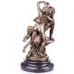 bronzov� socha na mramorovom podstavci Satyr a Nymfa 114 - pohlad 3 - www.glancshop.sk