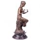 velk bronzov socha na mramorovom podstavci ena s kvetinou 73 - pohlad 2 - www.glancshop.sk