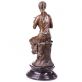 velk bronzov socha na mramorovom podstavci ena s kvetinou 73 - pohlad 3 - www.glancshop.sk