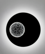 dizajnov� n�stenn� svietidlo LUNA strieborn� priemer 40cm