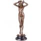 bronzov� socha na mramorovom podstavci �ensk� akt 72 - pohlad 1 - www.glancshop.sk