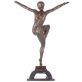 bronzov socha tanenice na mramorovom podstavci Art Deco 82 - pohlad 3 - www.glancshop.sk