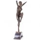 bronzov socha tanenice na mramorovom podstavci Art Deco 82 - pohlad 4 - www.glancshop.sk