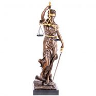 vek bronzov socha pozlten Justitia na podstavci 85