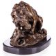 bronzov socha na mramorovom podstavci Lev s hadom 33 - pohlad 2 - www.glancshop.sk