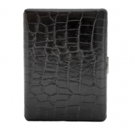 kovov� p�zdro na cigarety s ko�ou pre 9ks PEARL 61