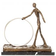 bronzov� socha na mramorovom podstavci mu�sk� akt 133 - pohlad 1 - www.glancshop.sk