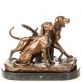 bronzov� socha Polovn� psy na mramorov�m podstavci 29 - pohlad 1 - www.glancshop.sk