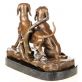 bronzov� socha Polovn� psy na mramorov�m podstavci 29 - pohlad 3 - www.glancshop.sk