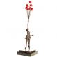 bronzov� socha Flying Balloon Girl na mramorovom podstavci - pohlad 2 - www.glancshop.sk