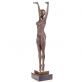 bronzov� socha na mramorovom podstavci Tane�nica 2 - pohlad 4 - www.glancshop.sk