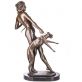 bronzov� Art Deco socha Diana na mramorovom podstavci 101 - pohlad 3 - www.glancshop.sk