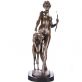 bronzov� Art Deco socha Diana na mramorovom podstavci 101 - pohlad 4 - www.glancshop.sk