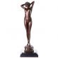 bronzov� socha na mramorovom podstavci �ensk� akt 73 - pohlad 1 - www.glancshop.sk