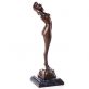 bronzov� socha na mramorovom podstavci �ensk� akt 73 - pohlad 3 - www.glancshop.sk