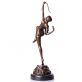 bronzov� socha Art Deco Diana s lukom na mramorovom podstavci 104 - pohlad 2 - www.glancshop.sk