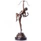 bronzov� socha Art Deco Diana s lukom na mramorovom podstavci 104 - pohlad 3 - www.glancshop.sk